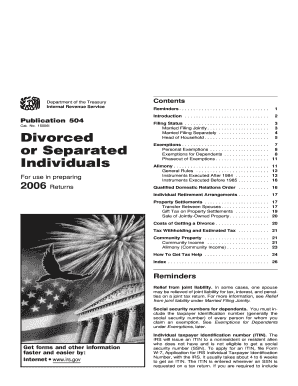 IRS Publication 504 (2006)