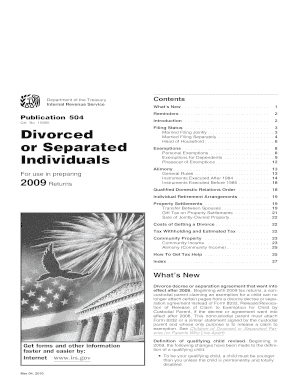 IRS Publication 504 2009