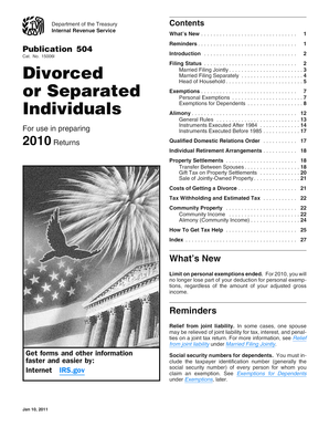 IRS Publication 504 (2010)
