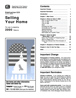 IRS Publication 523 Selling Your Home