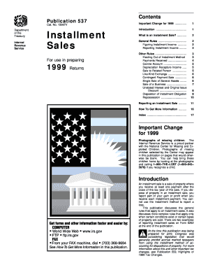 IRS Installment Sale Publication 537