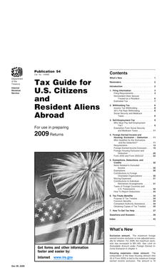 IRS Publication 54 Tax Guide