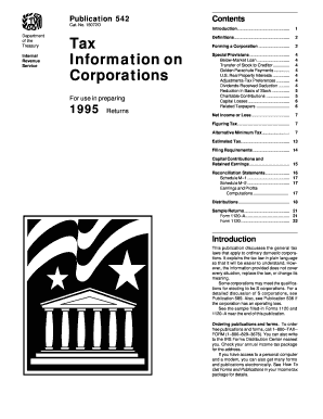 IRS Publication 542 Tax Guide for Corporations