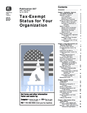 IRS Publication 557 Tax-Exempt Application Guide