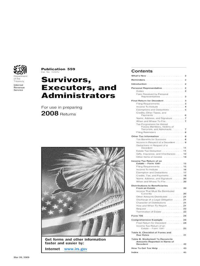 2 2 2 Department of the Treasury Internal Revenue Service Survivors, Executors, and Administrators F Preview on Page 1