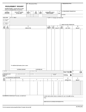 Procurement Request Form