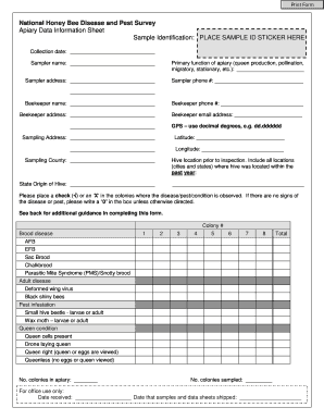 US Bee Survey Data Inspection Sheet