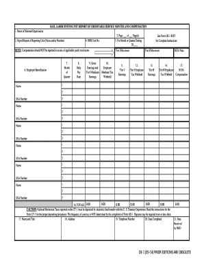 Railroad Retirement Tax Form OE-1