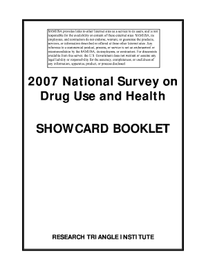 2007 National Survey on Drug Use and Health