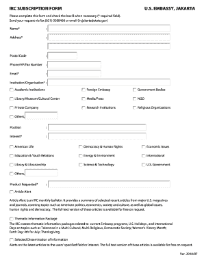 blank subscription forms