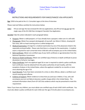 US Fiance Visa Application Form