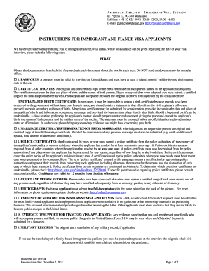 US Immigrant Visa Application Instructions