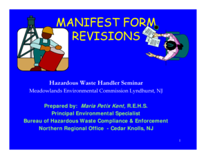 Hazardous Waste Uniform Manifest Form