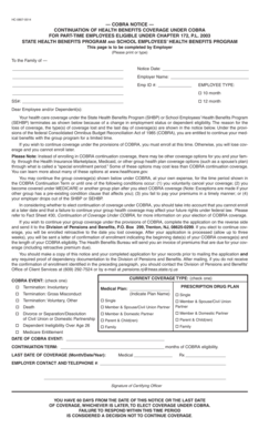 COBRA Notice for Part-Time Employees