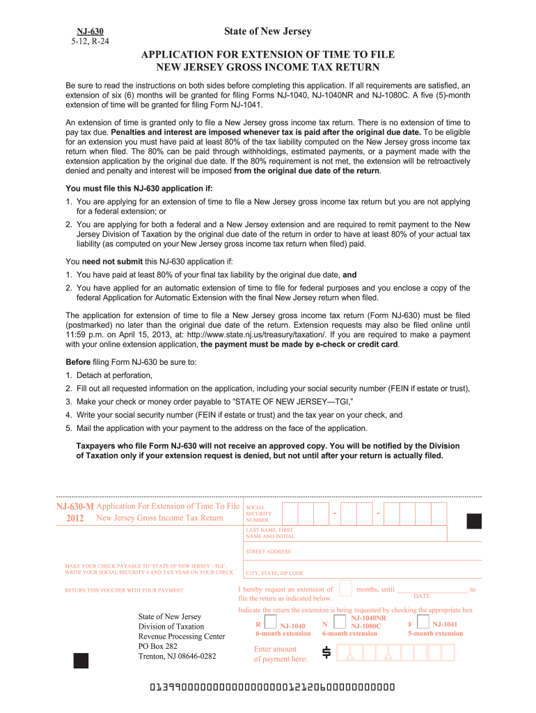 2012 nj application form Preview on Page 1.