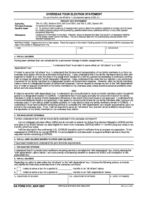 travel election statement form