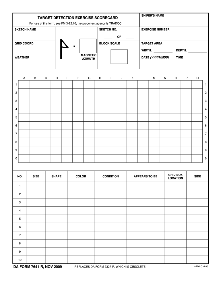 Target Detection Exercise Form - Fill Online, Printable, Fillable, Blank | pdfFiller