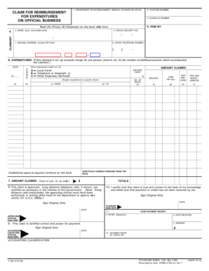 US Federal Claim for Reimbursement