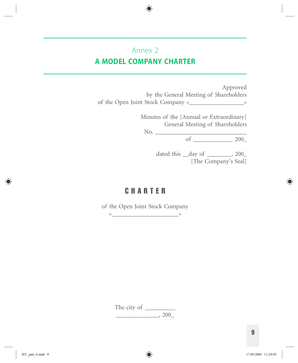 Model Company Charter
