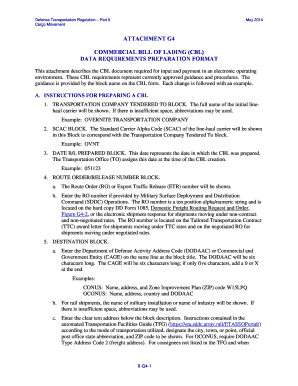 commercial bill of lading form