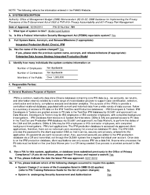 IRS Integrated Production Model Privacy Impact Assessment