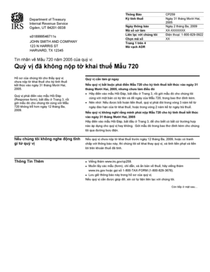 IRS CP259 Notice for Form 720