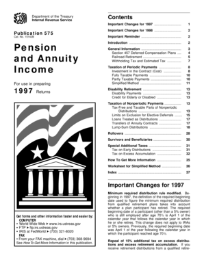 IRS Publication 575 Pension and Annuity Income