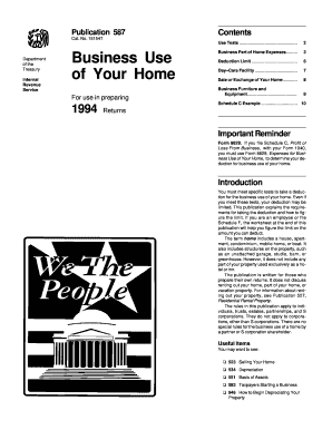 IRS Publication 587 Business Use of Home