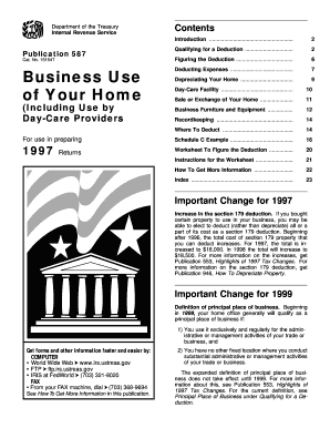 IRS Publication 587 Business Use of Home