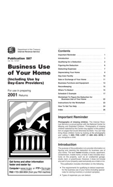 IRS Publication 587 Business Use of Home
