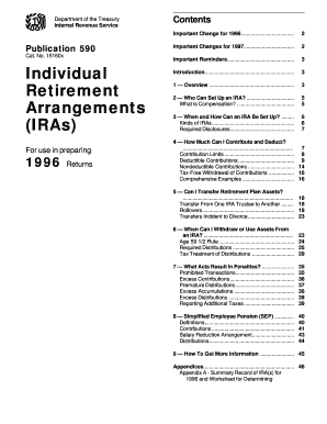 IRS Publication 590 Individual Retirement Arrangements