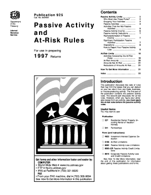 IRS Publication 925 Passive Activity Limits