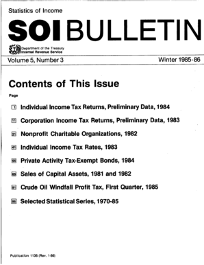 Statistics of Income Bulletin