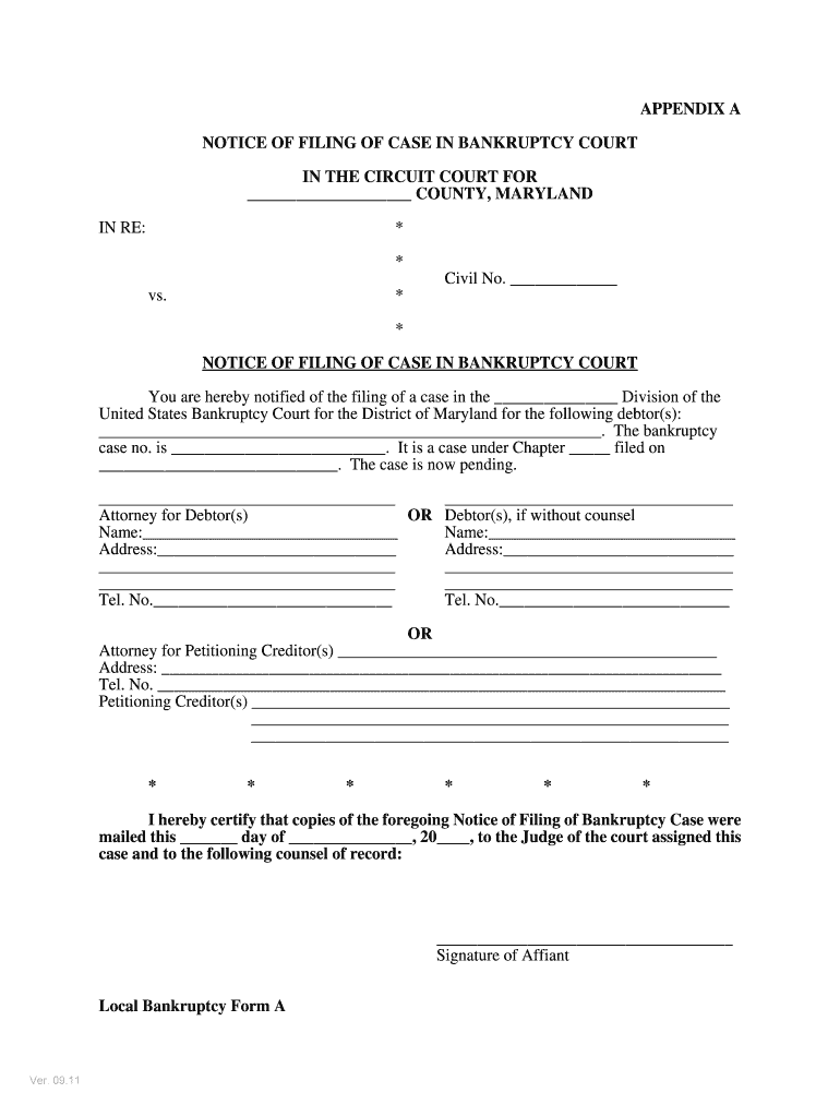 LOCAL BANKRUPTCY RULES - District of Maryland Preview on Page 1