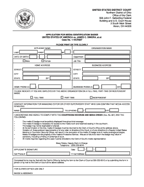 ohio media identification badge form