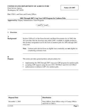 State Offices relay to County Offices and FAX to CMA's 2-13-03 Page - fsa usda