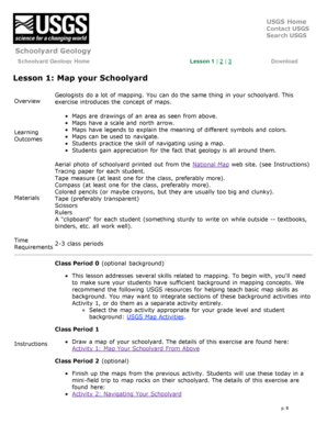 Fillable Online education usgs Lesson 1: Map your Schoolyard - USGS ...