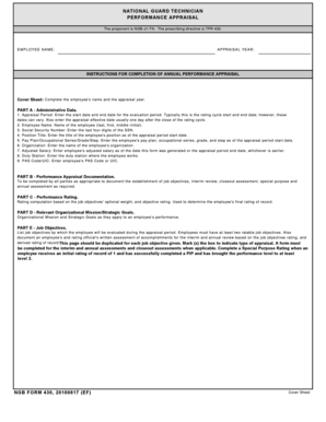 National Guard Technician Performance Appraisal