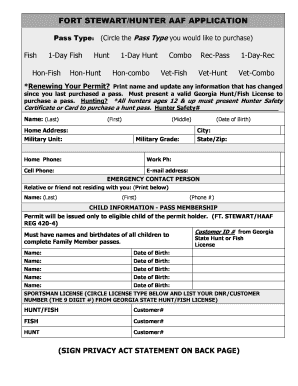 Fort Stewart/Hunter AAF Application