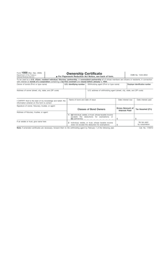 IRS Form 1000 Ownership Certificate