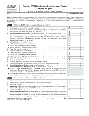 Schedule H Form 1120