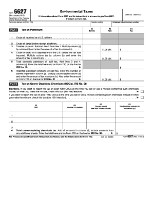 Form 6627 Environmental Taxes