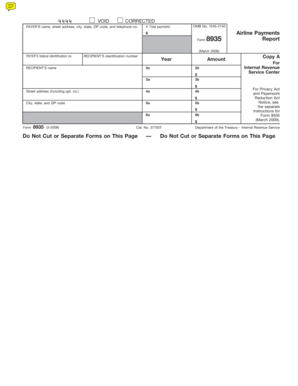 IRS Form 8935 Report