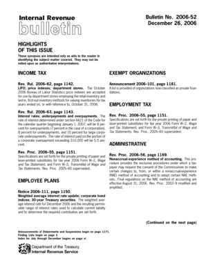 IRS Bulletin 2006-52