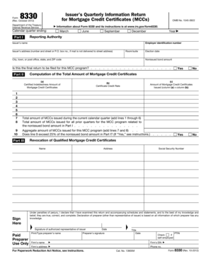 Form 8330 Mortgage Credit Certificates