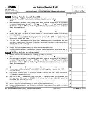 Form 8586 Low-Income Housing Credit