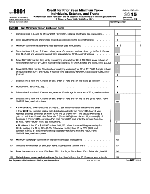 Form 8801 2015