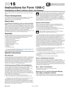 IRS Form 1098-C Instructions