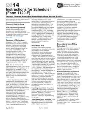 IRS Form 1120-F Schedule I