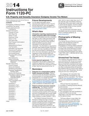 Instructions for Form 1120-PC